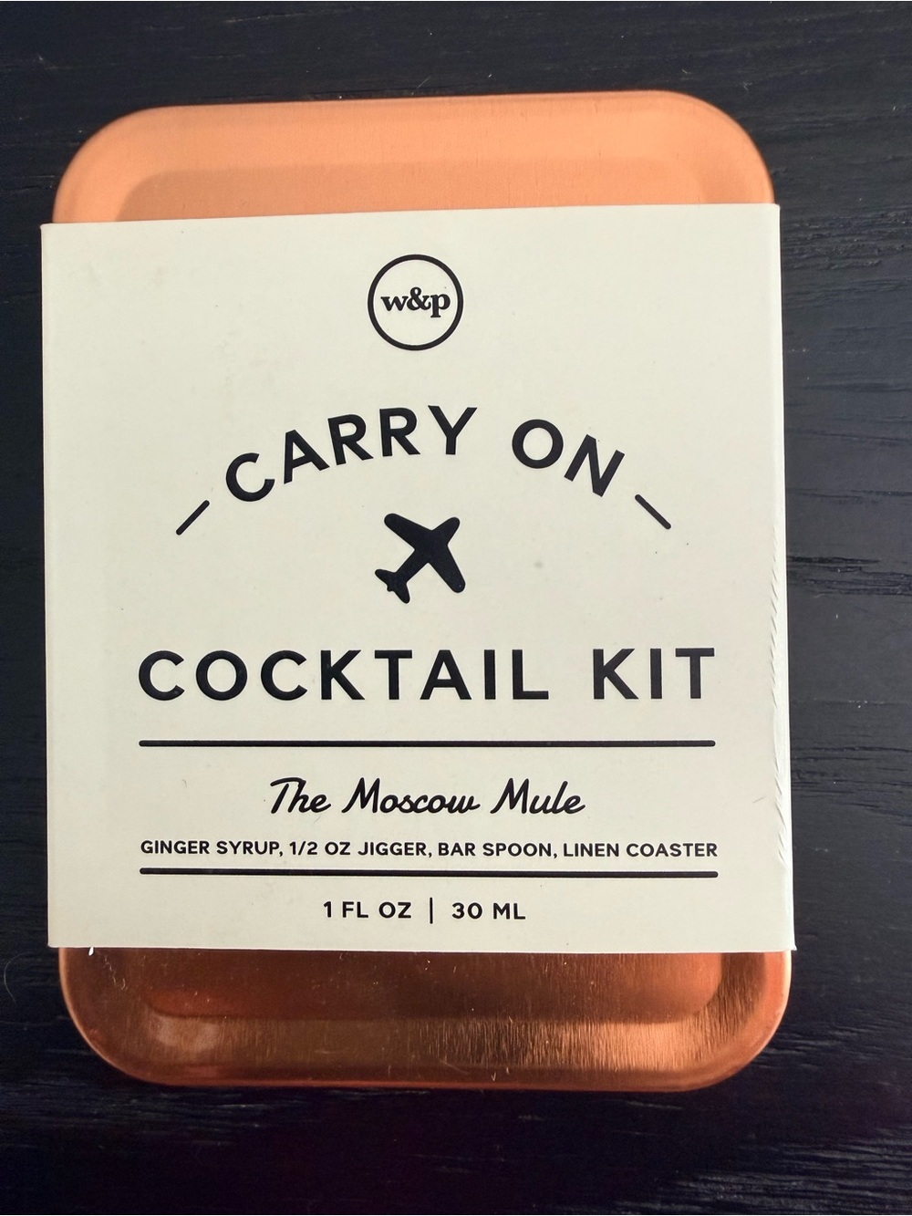 w&p Carry On Cocktail Kit — Copper Moscow Mule Travel Set